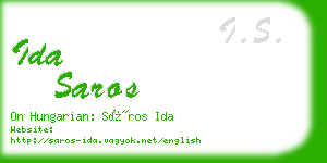 ida saros business card